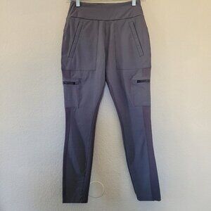Athleta Headlands Hybrid Cargo Pants Womens Size 4 grey Stretch Pull On Legging